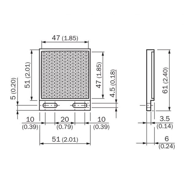 SICK P250 CHEM Reflector, Rectangular, Chemical Resistant, 47mm X 47mm (5321097)