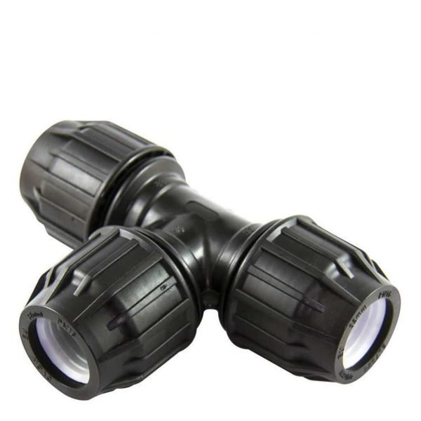 Compression Fittings_Tee_BT20, BT25, BT32, BT40, BT50, BT63, BT90, BT110